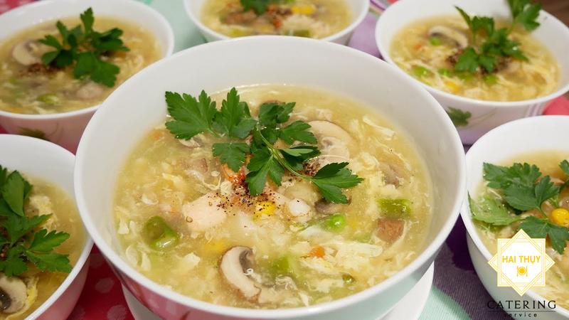 Soup hải sản nấu nấm
