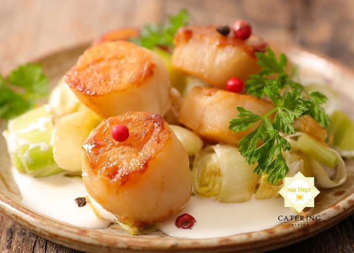 Sò điệp sốt nấm đông cô