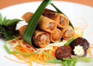 Chả giò chay và bì cuốn chay giòn tan